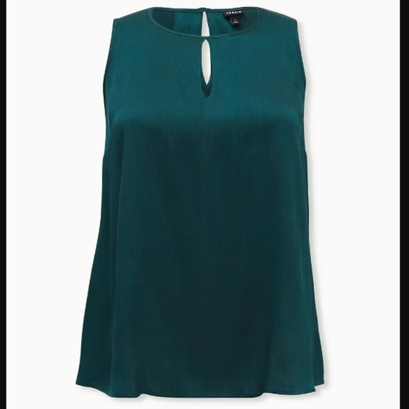 Torrid Swing Tank Teal Shine size 0x - Picture 1 of 9